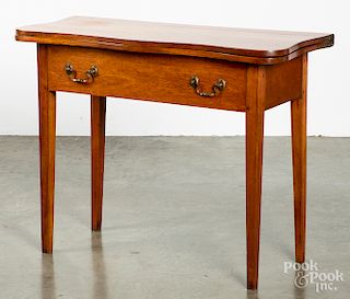 New England Chippendale birch game table