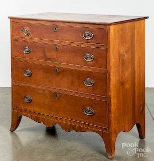 Pennsylvania Hepplewhite cherry chest of drawers
