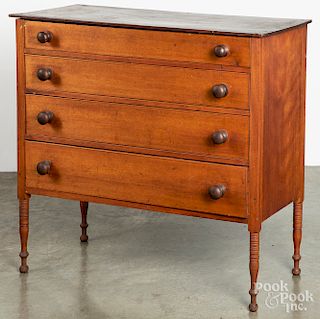 New England Sheraton chest of drawers