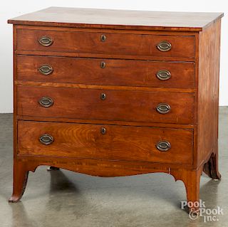 Hepplewhite cherry chest of drawers