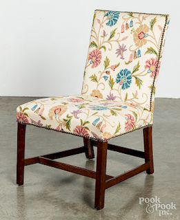 George III mahogany back stool, etc.