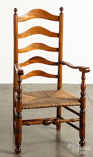 Delaware Valley ladderback armchair, 18th c.