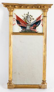 Federal giltwood mirror, ca. 1830, 28" x 13".