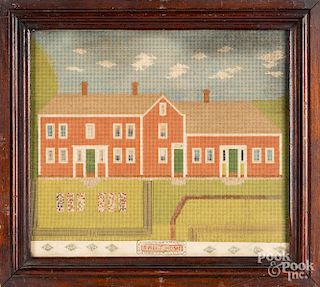 Needlework, ca. 1900, titled Sweet Home