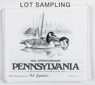 Sixteen Pennsylvania Waterfowl Stamp Prints
