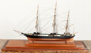 Painted ship model of the Nightingale, 19" x 29".