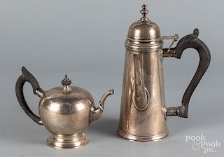 Stieff sterling silver teapot and chocolate pot