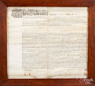 Two York County, Pennsylvania printed indentures