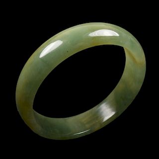OLD Chinese Green Jade Banggle, 2 3/8" inner diameter