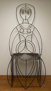 MIDCENTURY.John Risley Iron Figural Chair