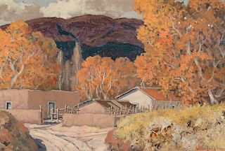 Carl Von Hassler (1887-1969), Autumn in Pojoaque