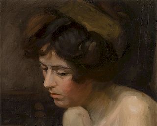 E. Martin Hennings (1886-1956), Portrait of Woman