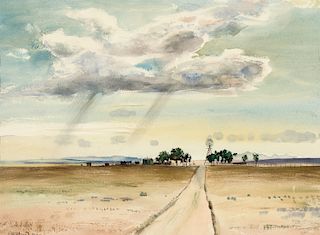 Peter Hurd (1904-1984), A Ranch in the Estancia Valley