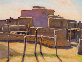 Burton Shepard Boundey (1879-1962), Taos Pueblo