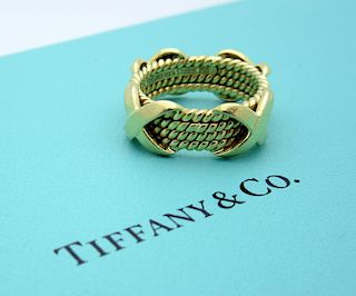 Tiffany & Co Schlumberger 4-Row 'X' Wedding Band - Size