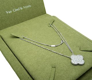 Van Cleef & Arpels Magic Alhambra Diamond Motif Necklace