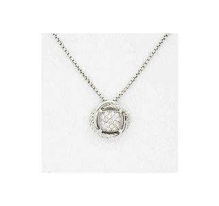 David Yurman Infinity Pendant Necklace with Diamonds