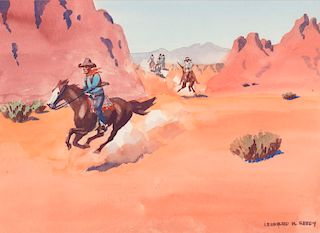 Leonard H. Reedy (1899-1956), Three Western Watercolors