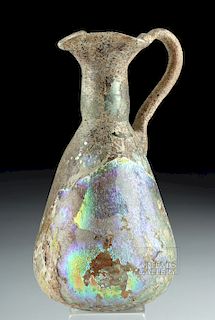 Roman Glass Trefoil Oinochoe - Incredible Iridescence