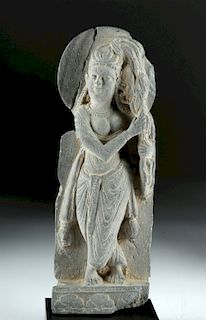 Gandharan Schist Standing Woman