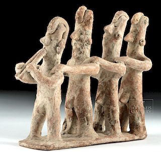Group of 4 Colima Terracotta Men in Procession