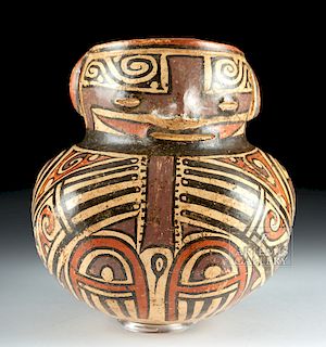 Cocle Pottery Polychrome Zoomorphic Vessel