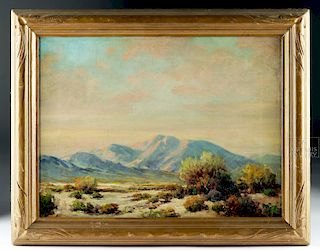 Framed & Signed H. Sartelle Landscape Painting, ca 1930