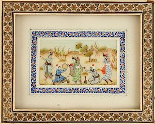 PERSIAN KHATAM MARQUETRY FRAME HAND PAINTED