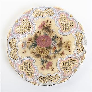 A Zsolnay Porcelain Platter, Diameter 14 7/8 inches.