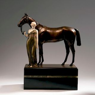 Grecian leading a mare', 1920s