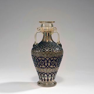 Vase with handles, dated 1880