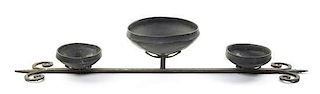 Three San Il Defonso Blackware Bowls, Diameter of largest 12 inches.