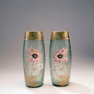 Pair of 'Pavots' vases, 1900