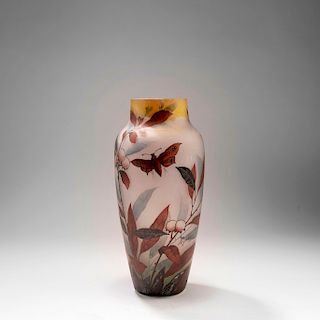 Prunier et Papillon' vase, 1920s