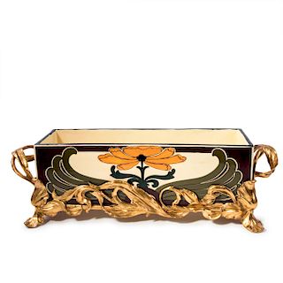 Jardiniere with gilded metal mounting, c. 1898