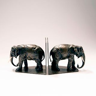 Two 'Elephant' bookends, c. 1920