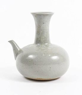 Unusual Japanese Celadon Glazed Lidless Sake Pot