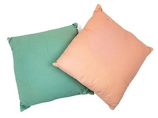 Two Crepe Pillows Width 20 inches.