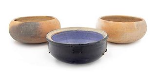 Three Ceramic Bowls Diameter of first 8 1/4 inches.