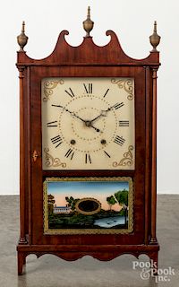 Olcott Cheney Federal mahogany clock
