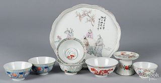 Group of Chinese famille rose porcelain.