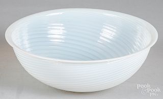 Opalescent glass bowl, 4 1/4" h., 11 3/4" dia.