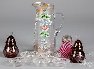 Group of glass, etc.