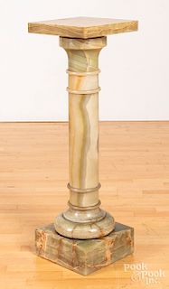 Marble pedestal, 40 1/4" h., 12 1/2" w.