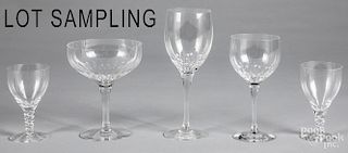 Large group of glass stemware.