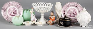 Miscellaneous porcelain and glass