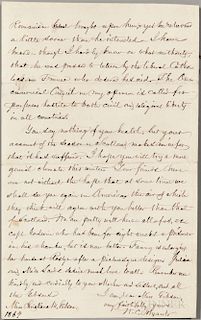 Bryant, William Cullen (1794-1878) Autograph Letter Signed, 25 December 1869.