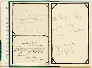Aaron Copland (1900-1990) The New Music  , Signed by Copland, Walter Piston (1894-1976) and Walter Thomson (1896-1989).