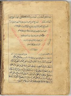 Arabic Manuscript on Paper, Mullah Mohammad Bagher Majilsi's Meqyas' al-Mas-abih, Measuring Lamps  , 1236 AH [1821 CE].