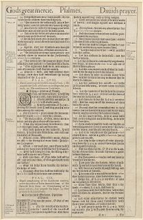 King James Bible, Two Leaves, 1611.